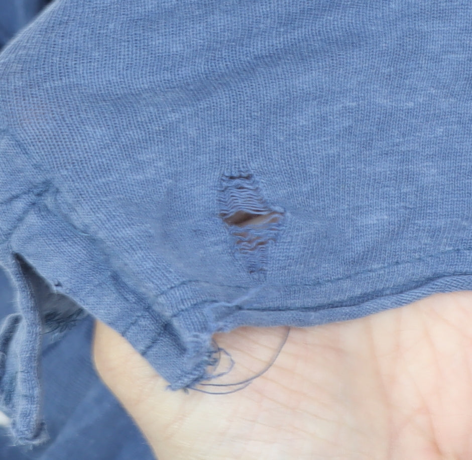 Seasalt Women's Blue Henley Hoodie Size 12