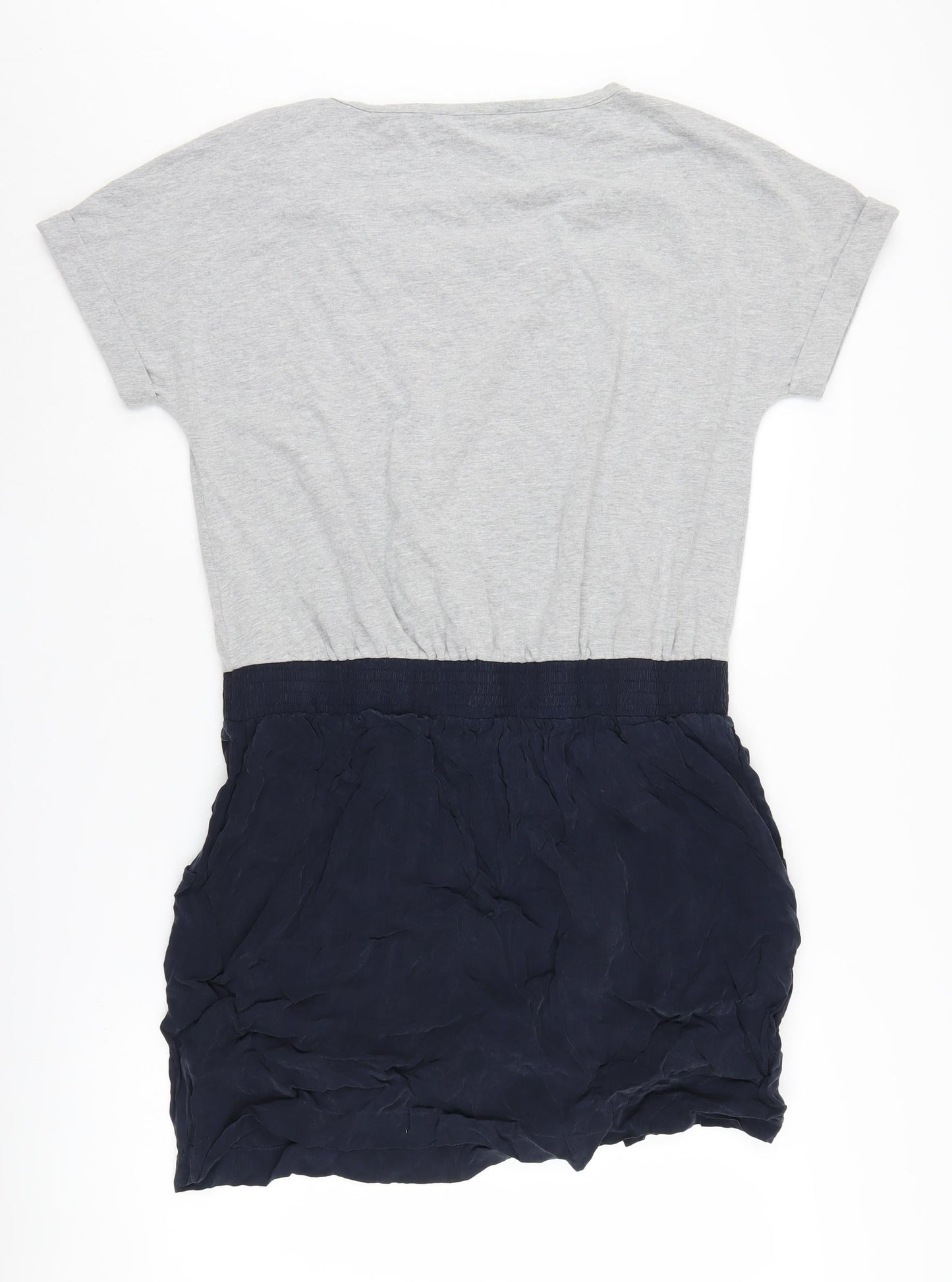 Marks and Spencer Women's Grey Navy T-Shirt Dress Size 16