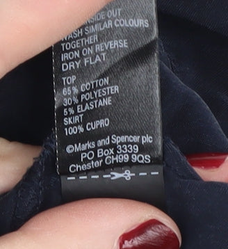 Marks and Spencer Women's Grey Navy T-Shirt Dress Size 16