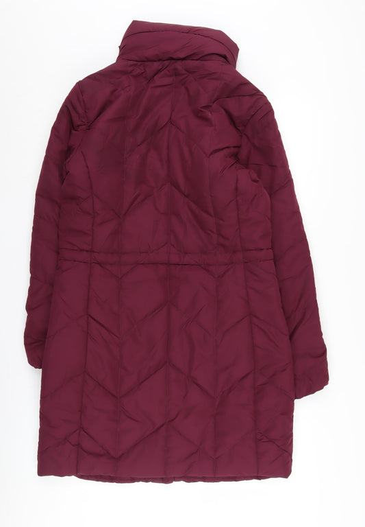 Marks and Spencer Women's Red Puffer Coat Size 8