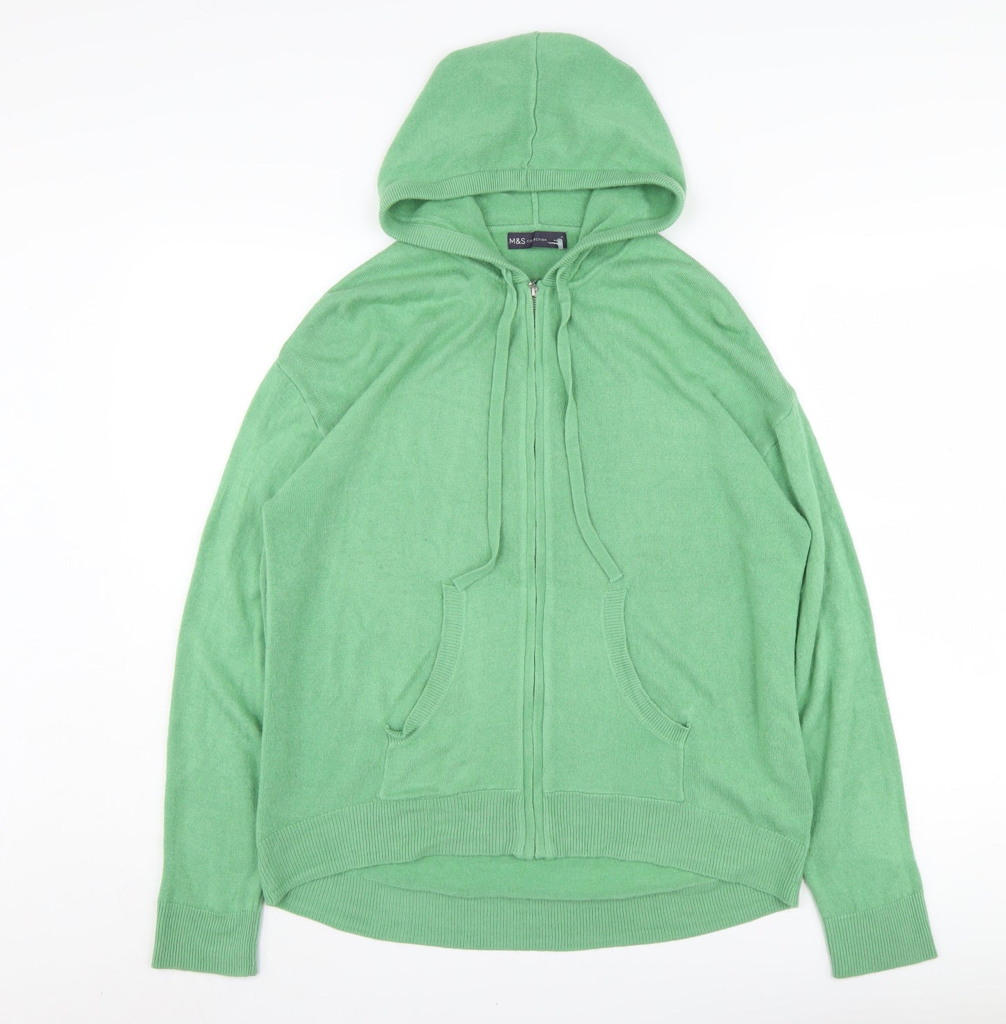 Marks and Spencer Men's Green Full Zip Hoodie M