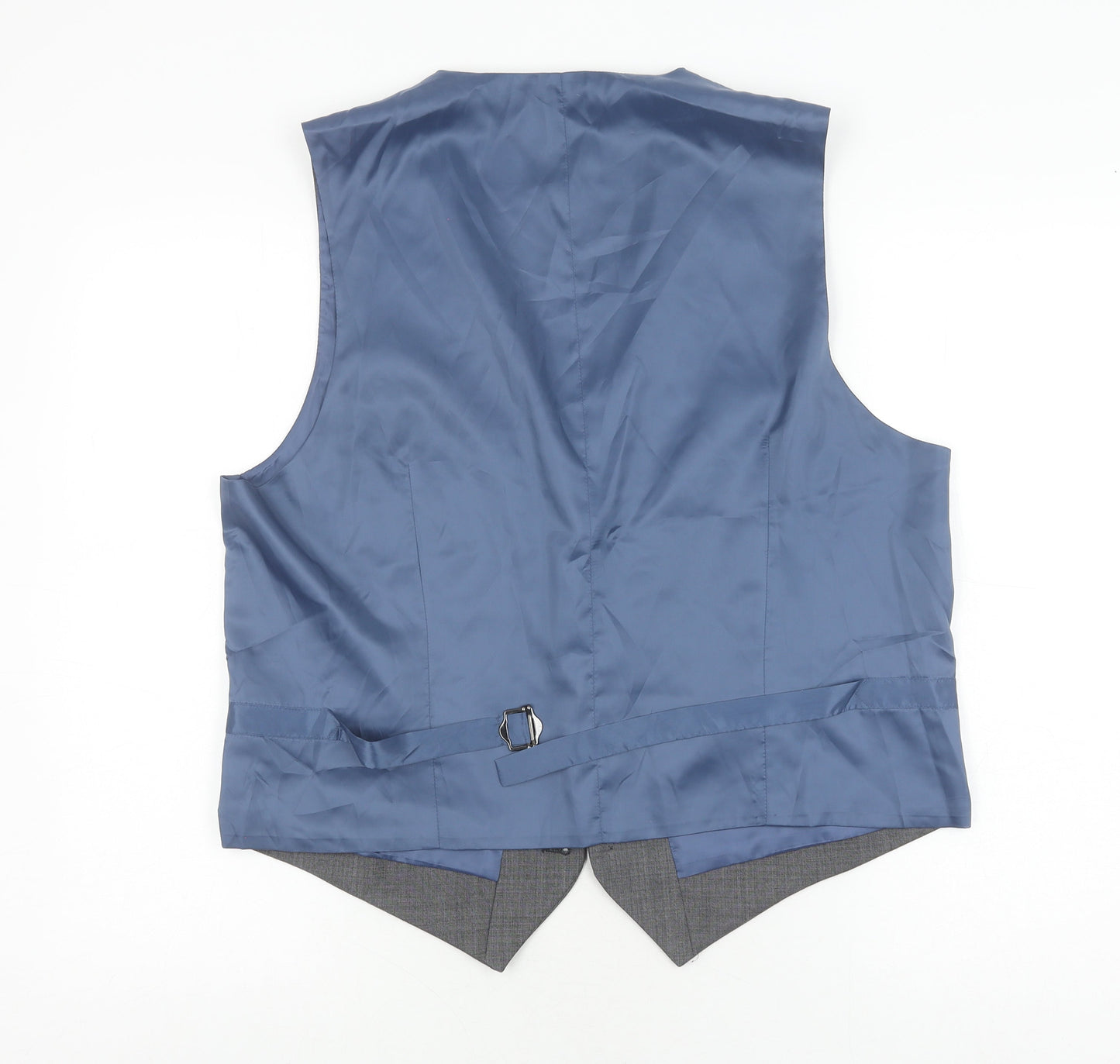Marks and Spencer Men's Grey Waistcoat L Wool Blend Elegant