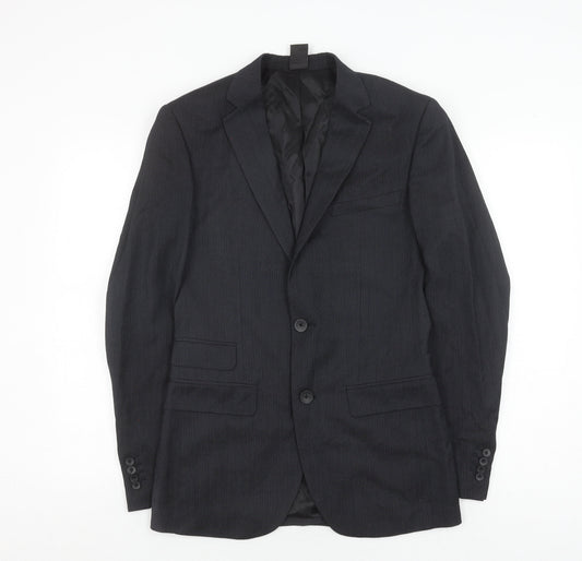 Cold Method Men's Black Blazer 36 Single-Breasted