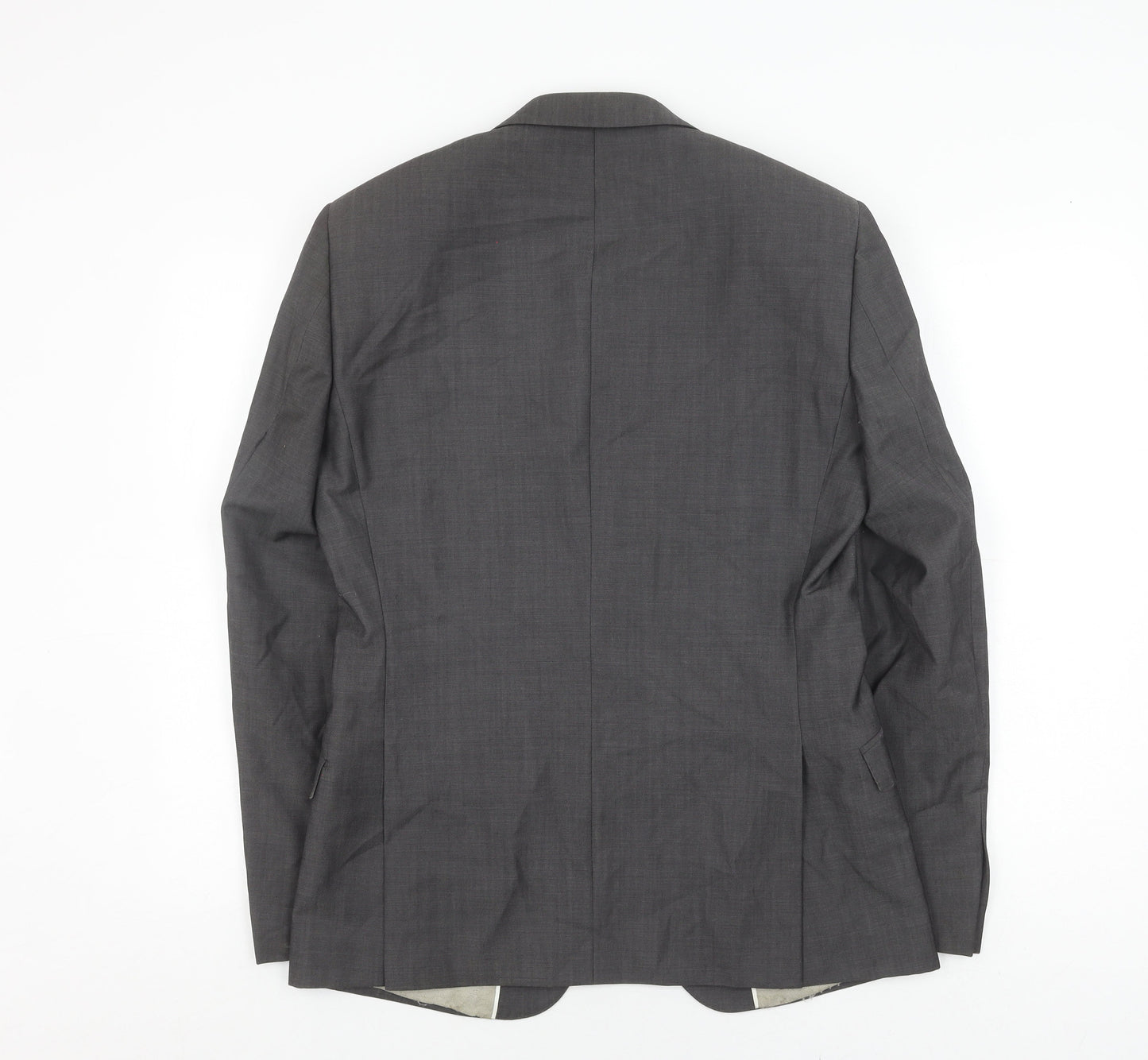 Next Men's Grey Wool Blazer, 38R, Business Formal