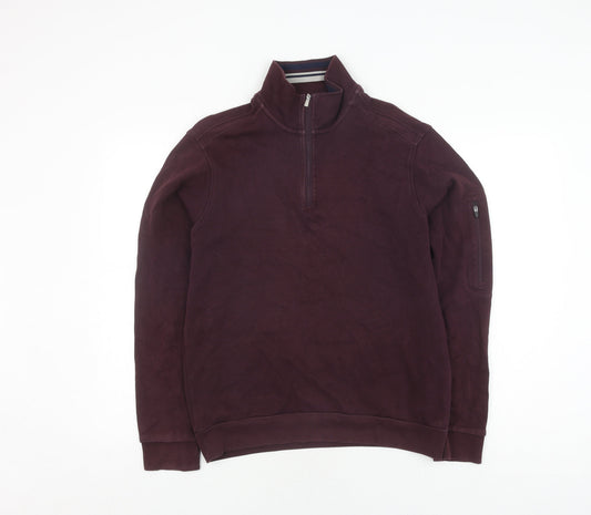 Marks and Spencer Men's Purple Knit Pullover Sweatshirt