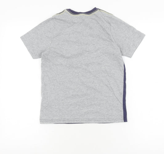 Johnnie B Boys Grey Cotton T-Shirt, 9-10 Years, Logo Accent