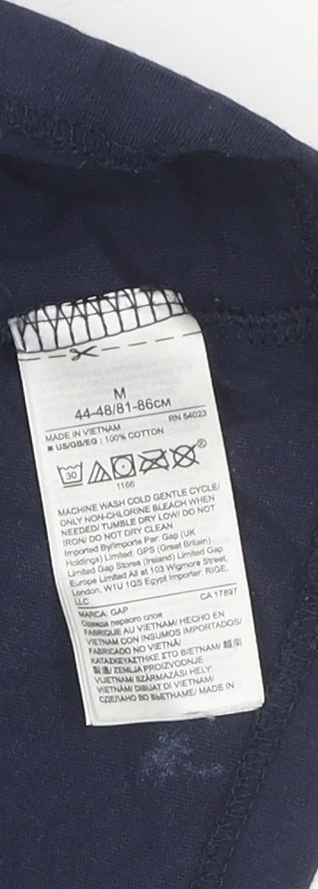 Gap Men's Blue Graphic Print Crew Neck T-Shirt M