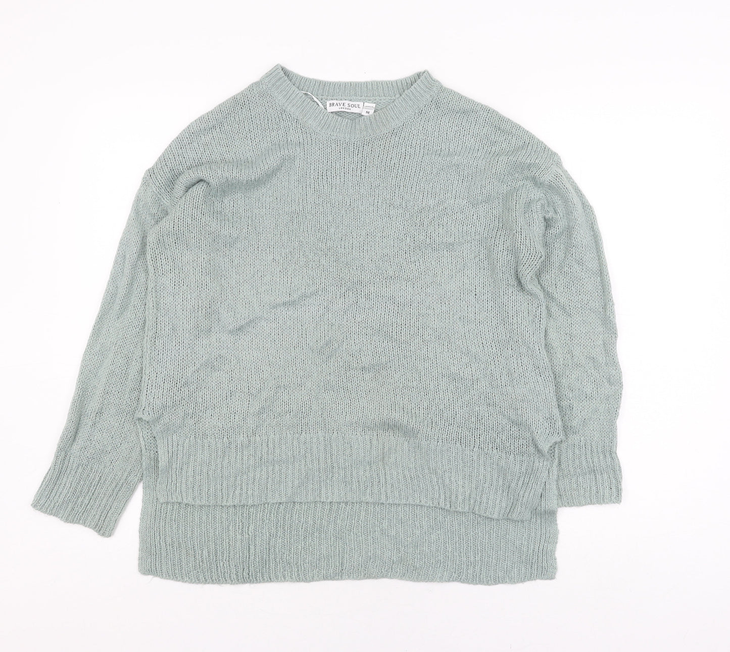 Brave Soul Women's Green Acrylic Pullover Jumper M