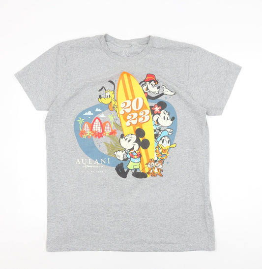 Disney Men's XL Grey Cartoon Graphic T-Shirt