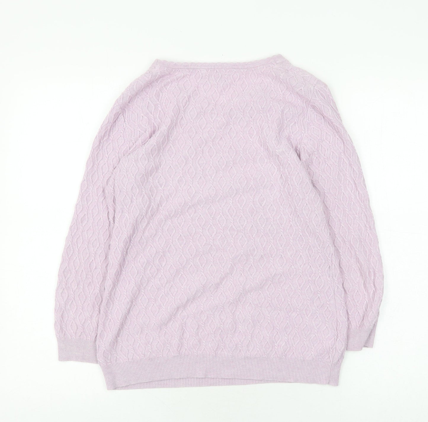 CC Women's Ivory Pullover Jumper Size S Cable-Knit