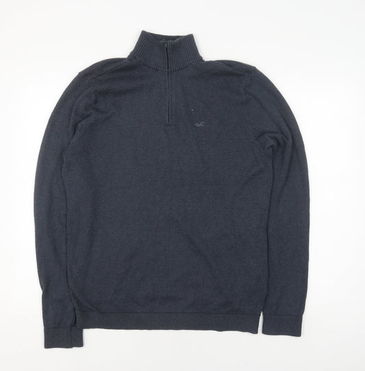 Hollister Men's Black Pullover Sweatshirt L