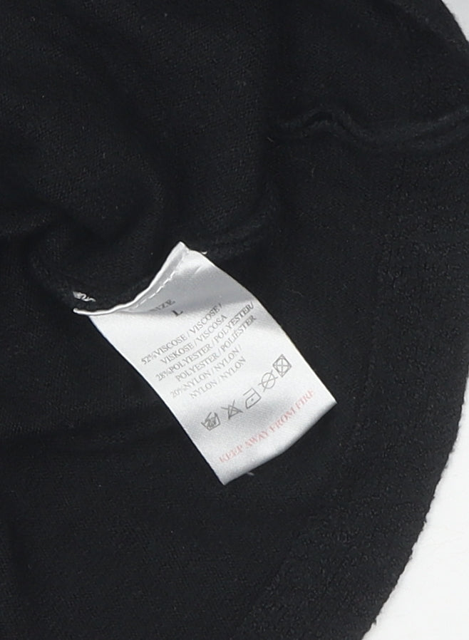 QED London Women's Black L Sequin Pullover Jumper