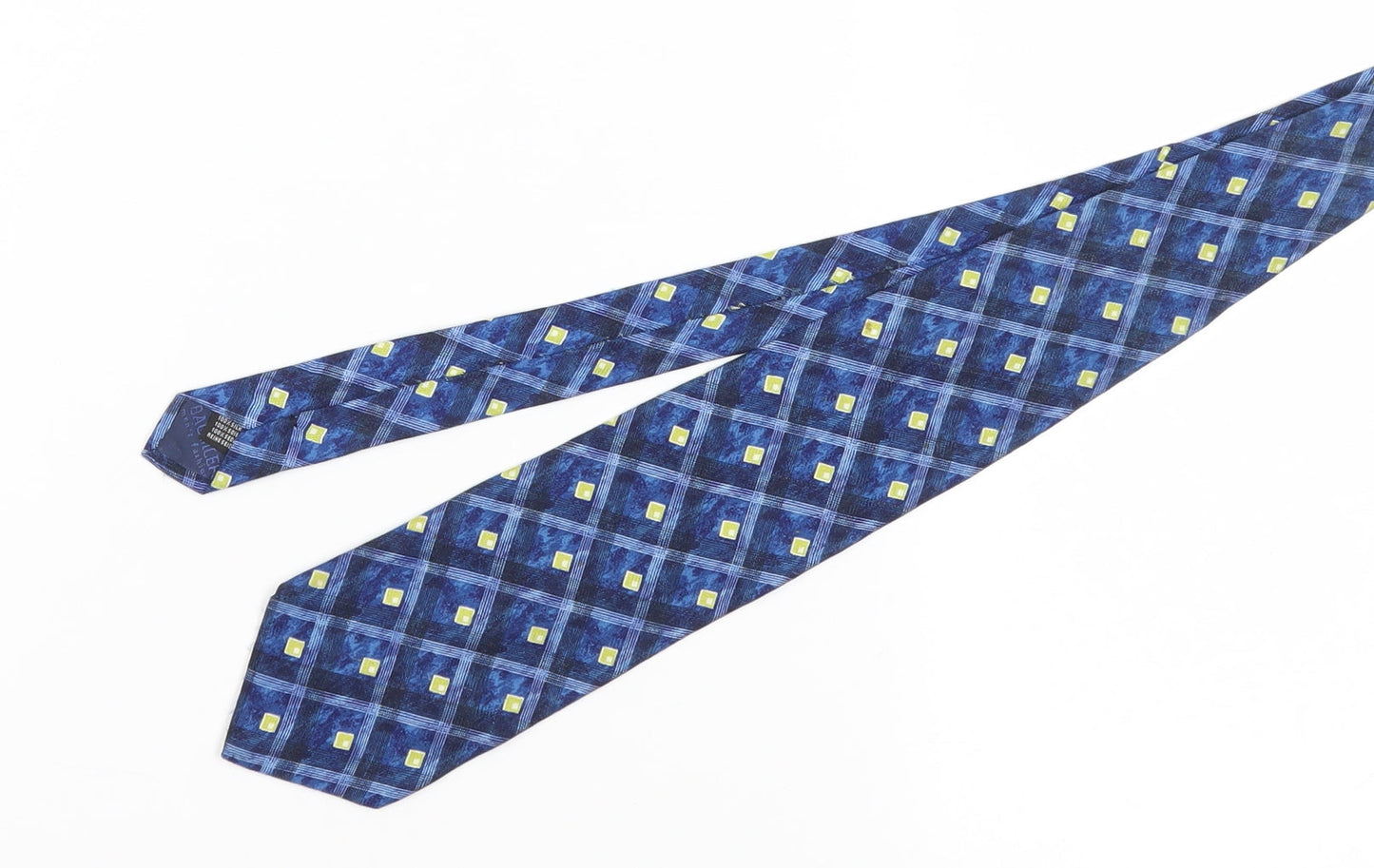 Baumler Men's Blue Plaid Silk Tie