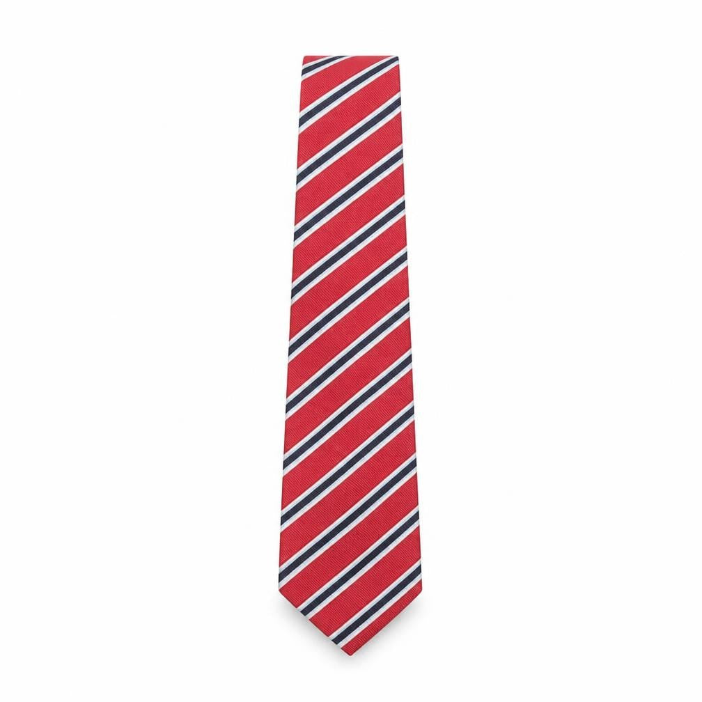 Michaelis Men's Red Striped Silk Tie
