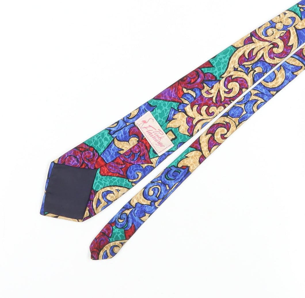 Pink Flamingo Men's Multicoloured Geometric Tie