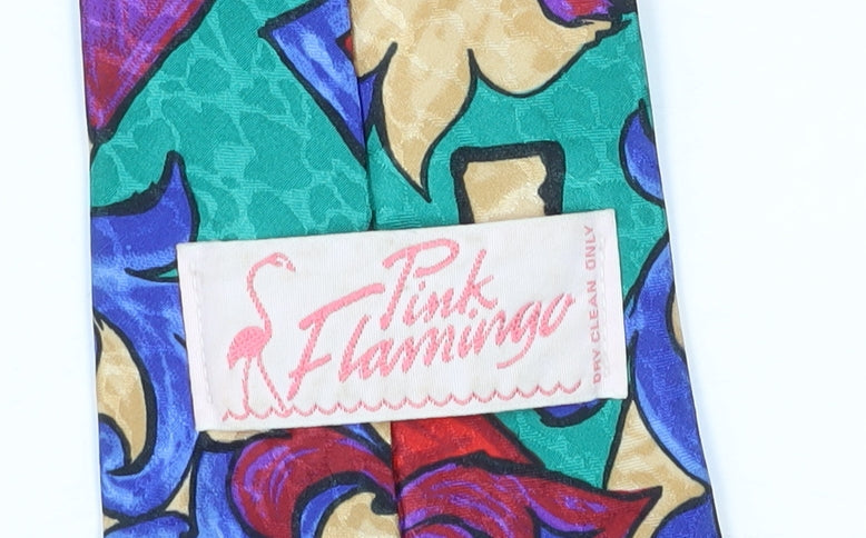 Pink Flamingo Men's Multicoloured Geometric Tie
