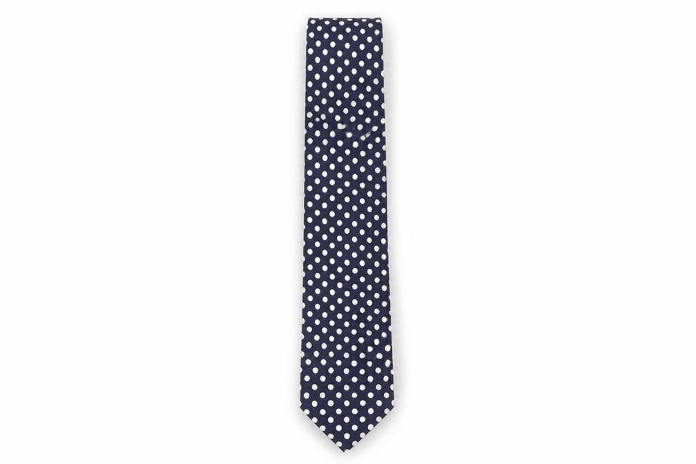 Charles Tyrwhitt Blue Silk Polka Dot Men's Slim Tie