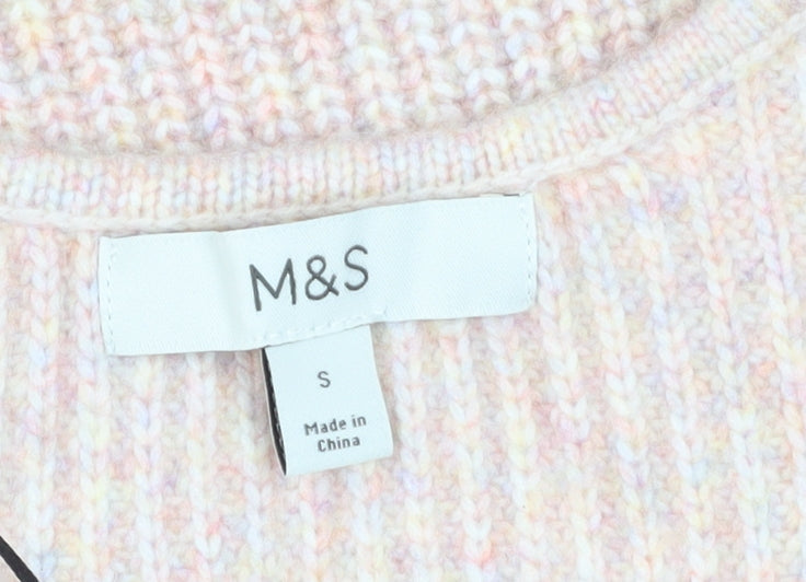 Marks and Spencer Women’s Multicoloured V-Neck Jumper