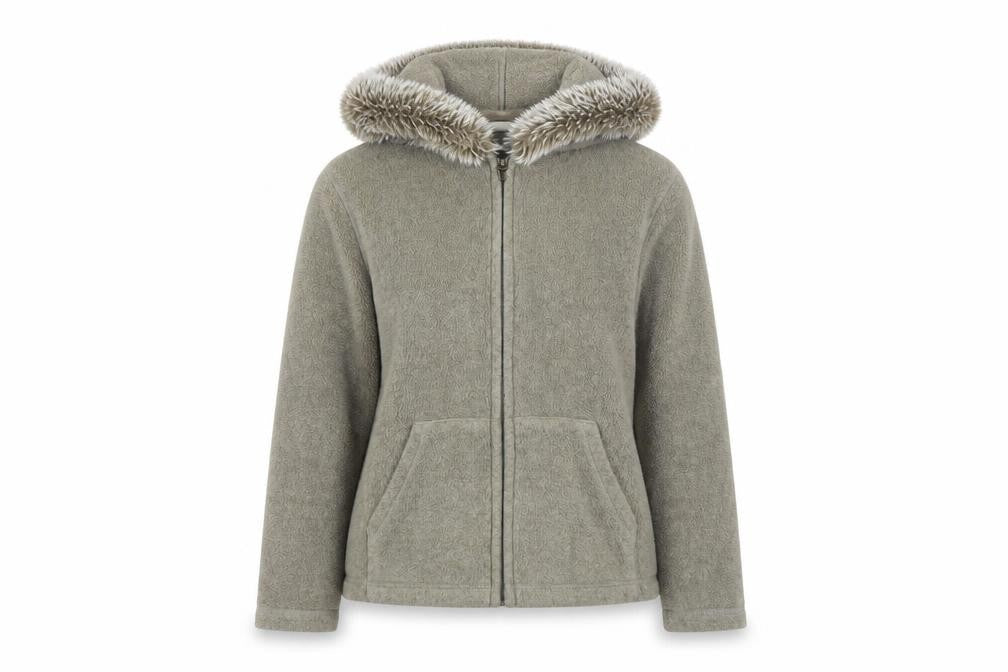Marks and Spencer Green Fleece Hooded Jacket, Size 12