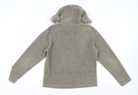 Marks and Spencer Green Fleece Hooded Jacket, Size 12