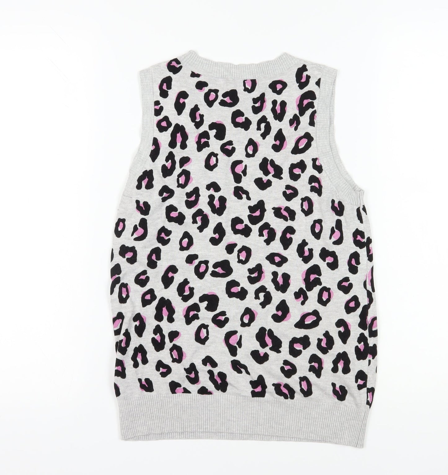Next Women's Grey Animal Print Sleeveless Vest XS