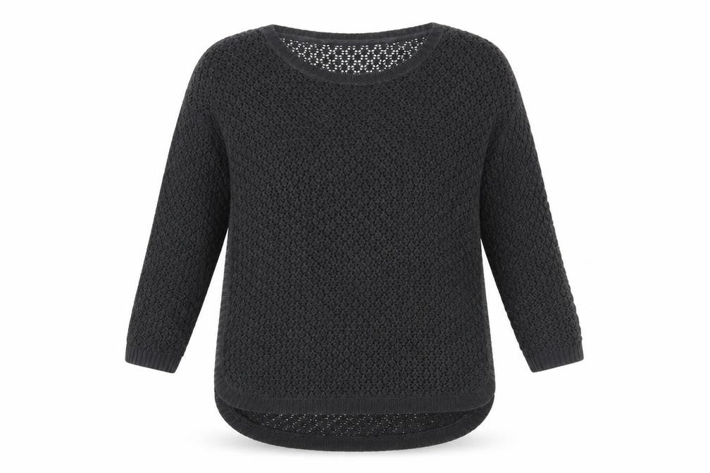 Womens UK 6 Regular FatFace Black Pullover Open-Knit