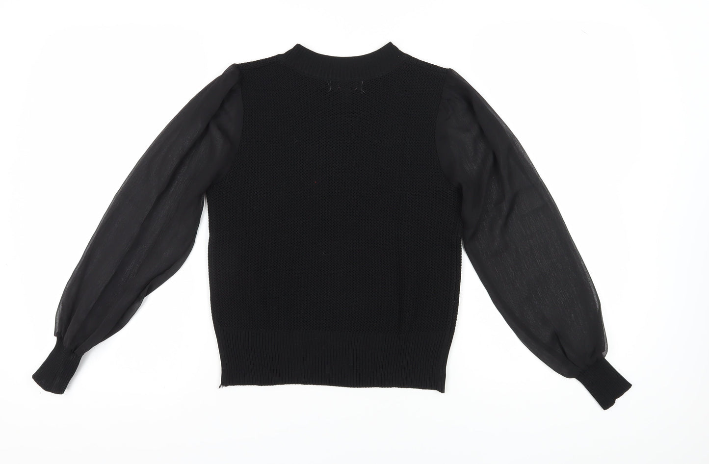 QED London Women's Black Balloon Sleeve Jersey