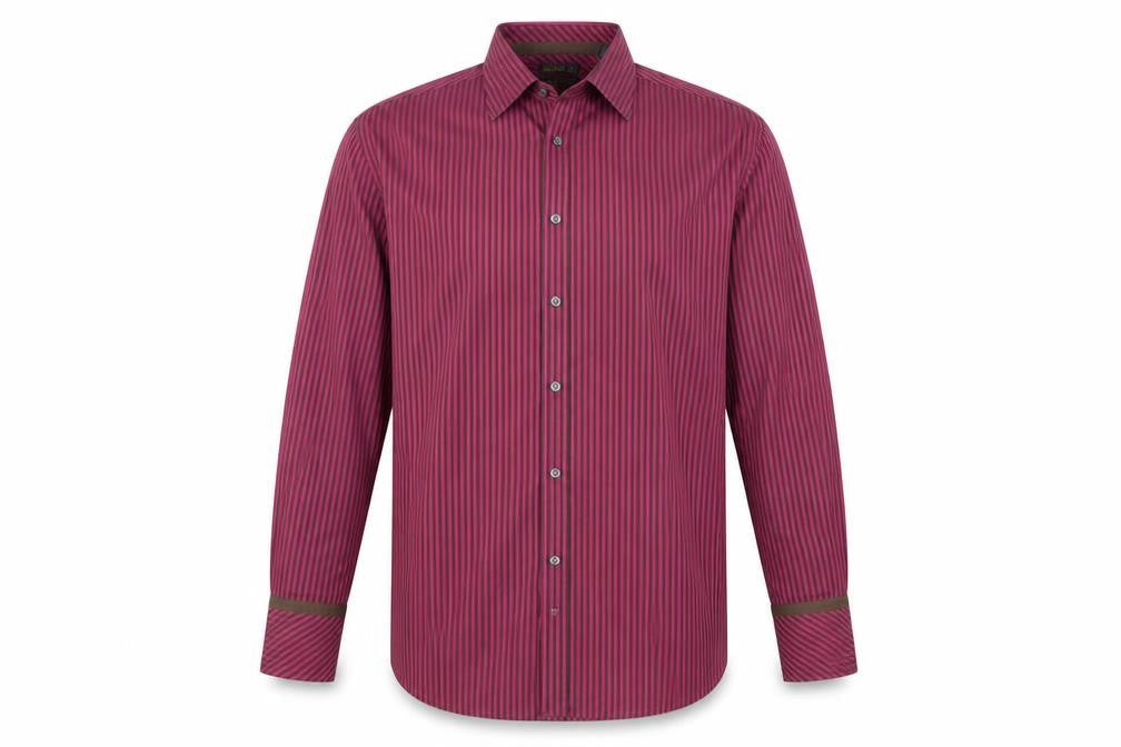 Ted Baker Men's Pink Striped Dress Shirt Long Sleeve 17