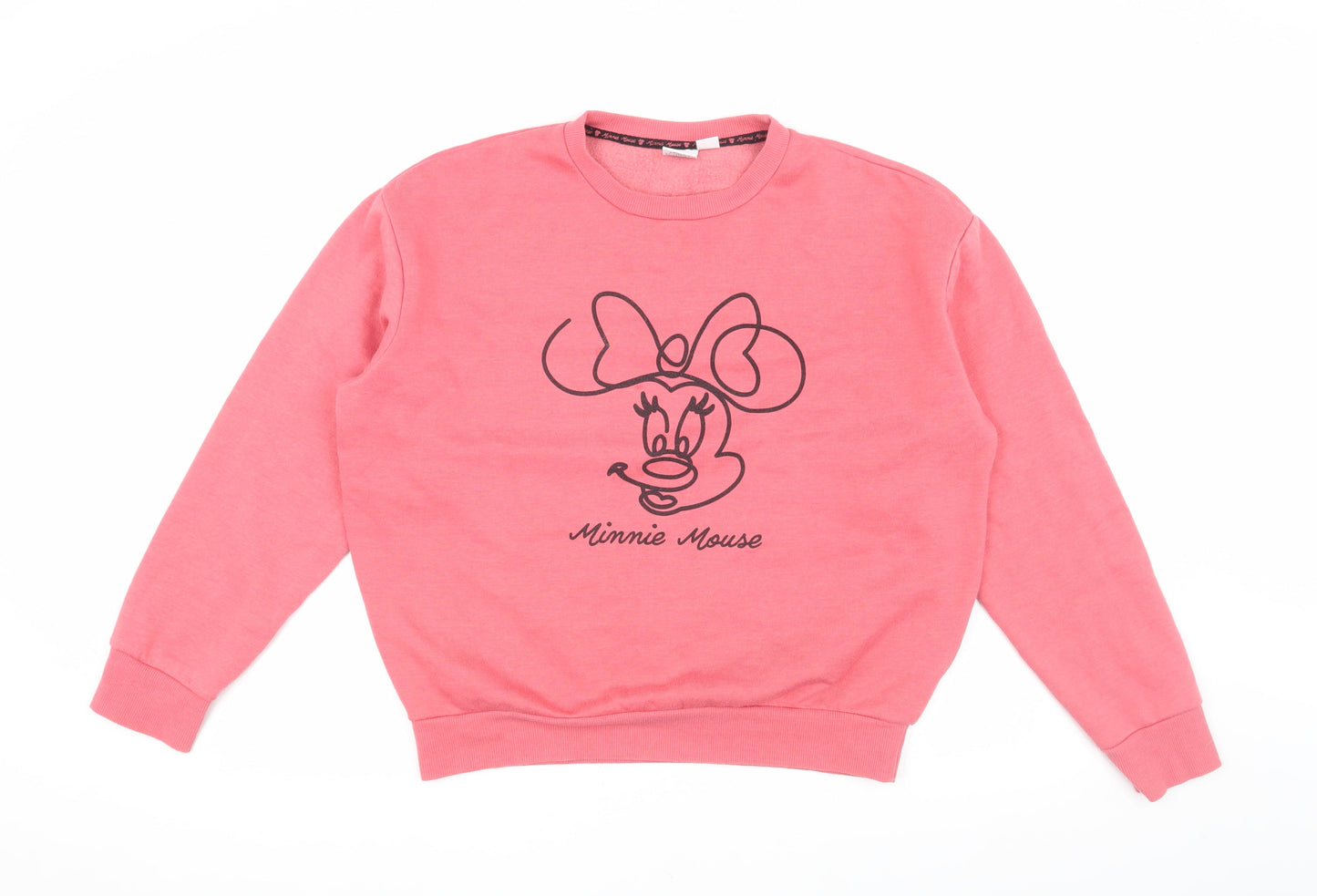 Disney Women's Pink Minnie Mouse Sweatshirt - Size S