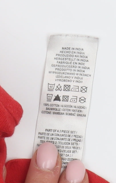 Disney Women's Red Mickey T-Shirt, Size S, Casual Style