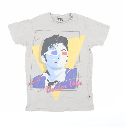 Doctor Who Unisex Grey Graphic T-Shirt - S