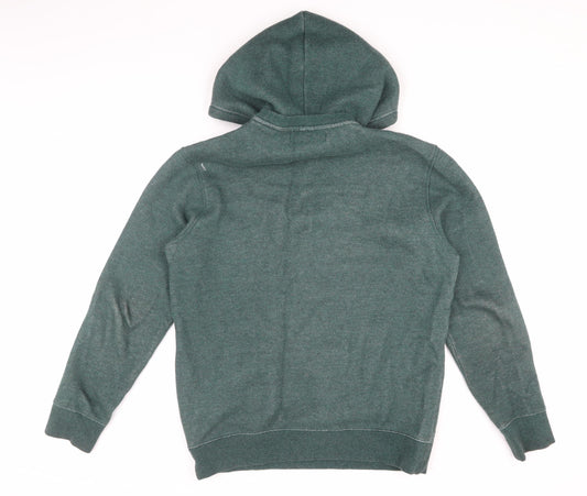 H&M Men's Green Pullover Hoodie M - Hooded Fleece