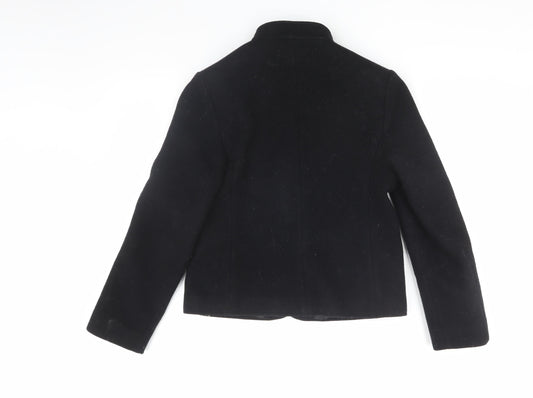 St Michael Women's Black Wool Jacket Size 10 Classic