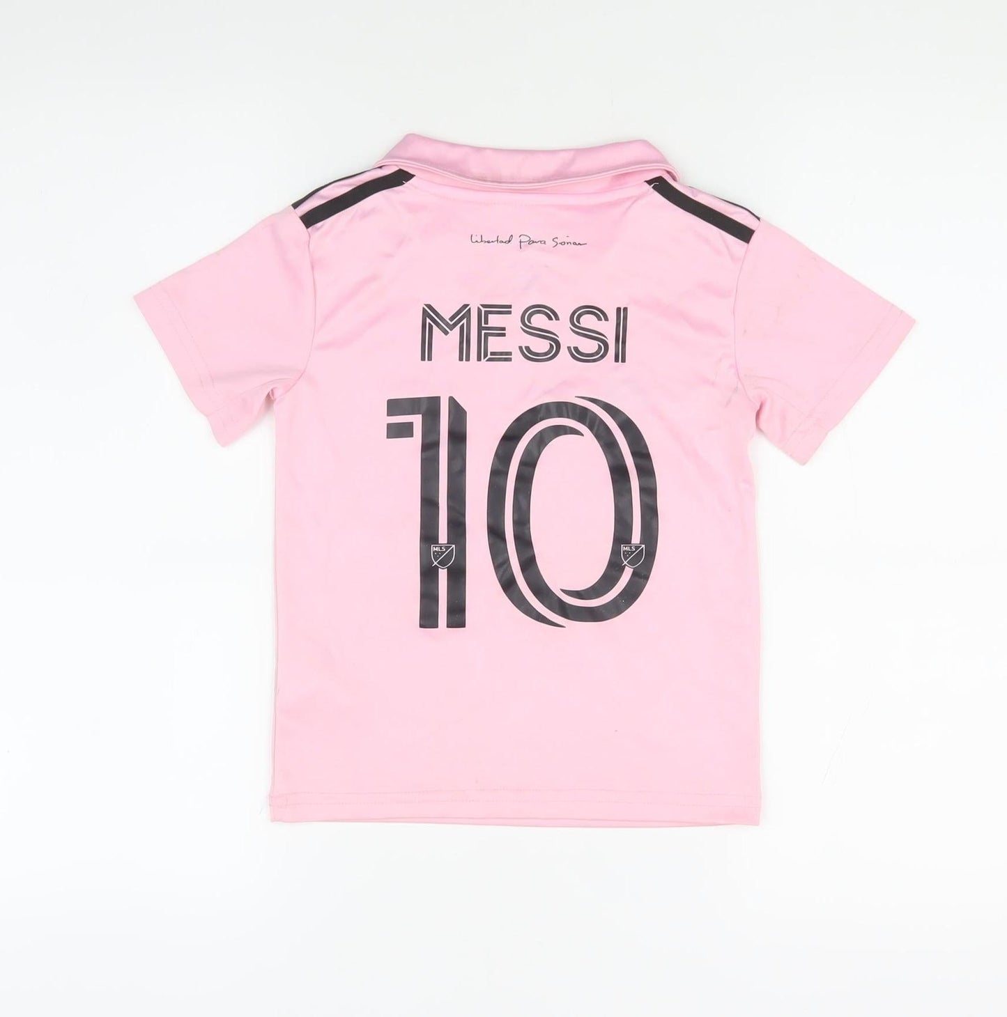 Adidas Boys Pink Football T-Shirt, Size 18, Logo Sportswear