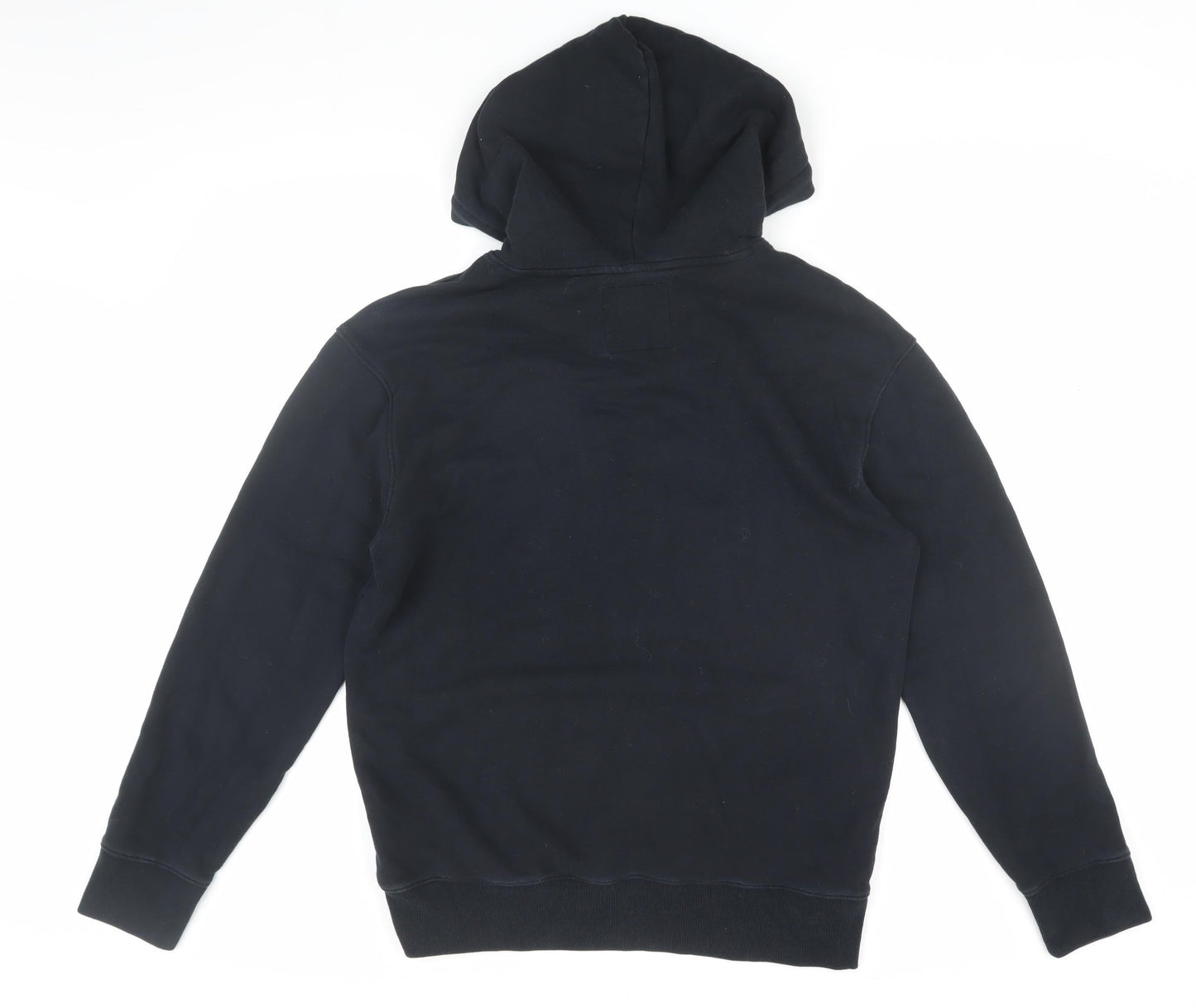 Hollister Men's Black Pullover Hoodie, Size S, Logo Accent