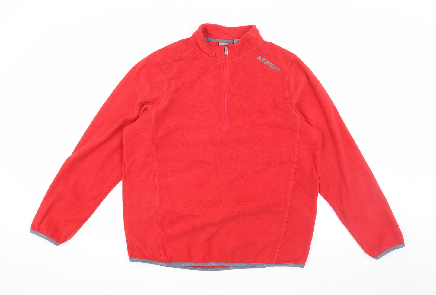 TOG24 Men's Red XL Fleece 1/4 Zip Sweatshirt