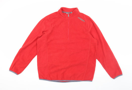TOG24 Men's Red XL Fleece 1/4 Zip Sweatshirt