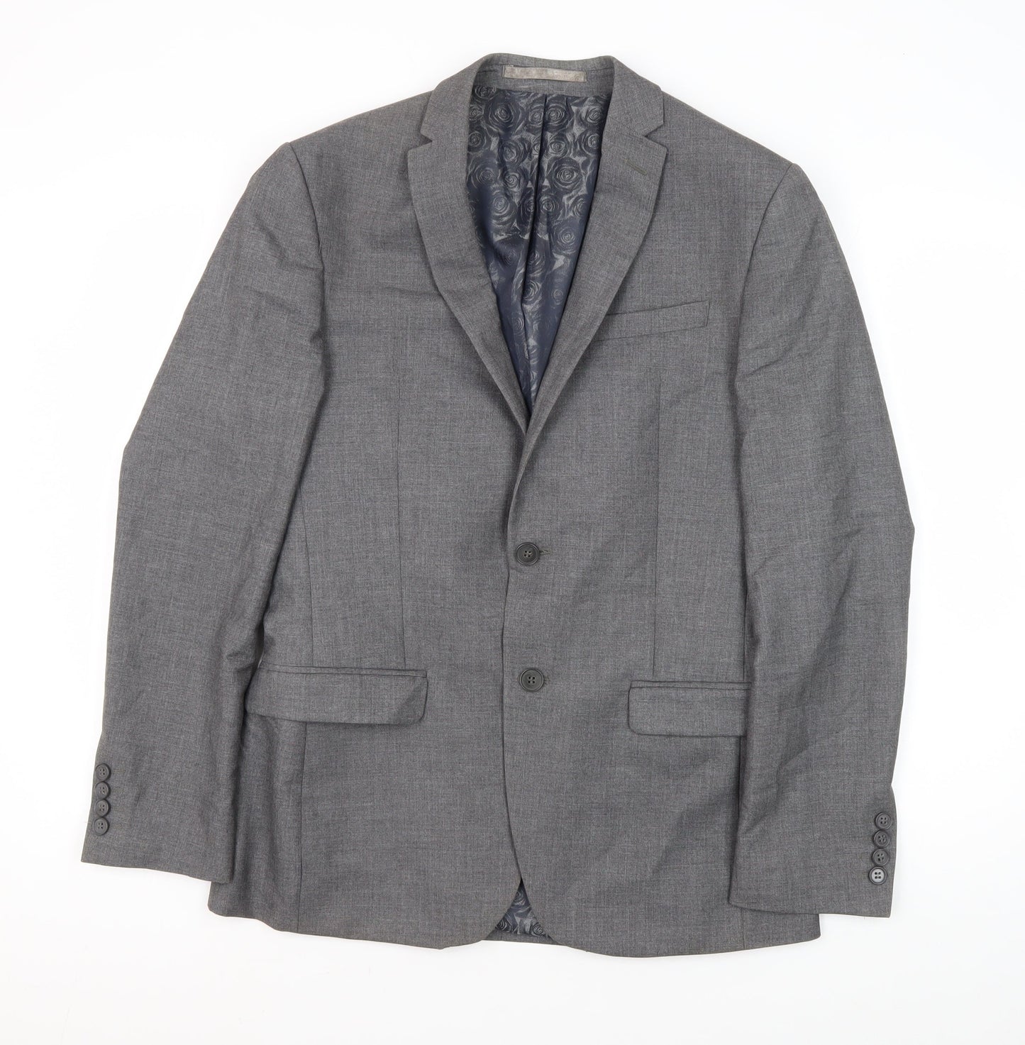 Scott & Taylor Men's Grey Slim Blazer 38R