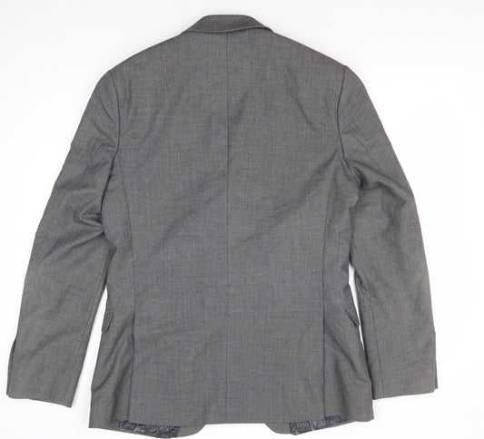 Scott & Taylor Men's Grey Slim Blazer 38R