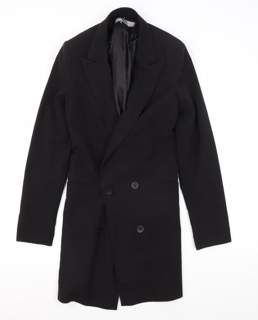 ASOS Women's Black Long Overcoat Size 8