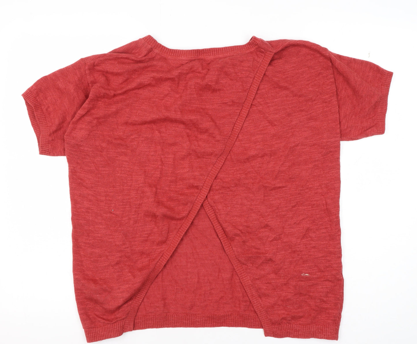 FatFace Women's Red Short Sleeve Pullover Jumper