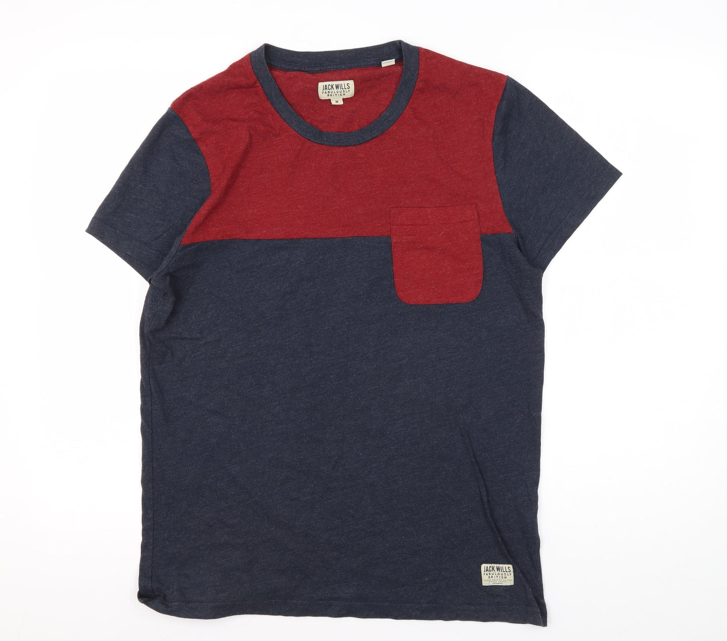 Jack Wills Men’s Colourblock T-Shirt, M, Multicoloured