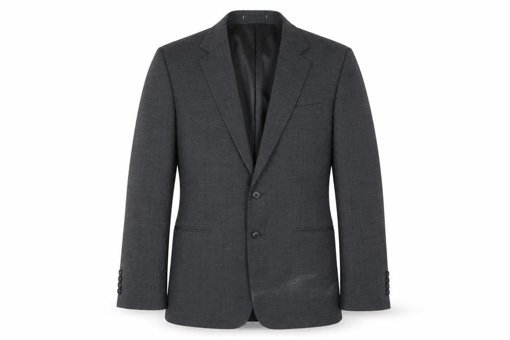 Mens 40 Chest Regular Jaeger Grey Two-Button Blazer