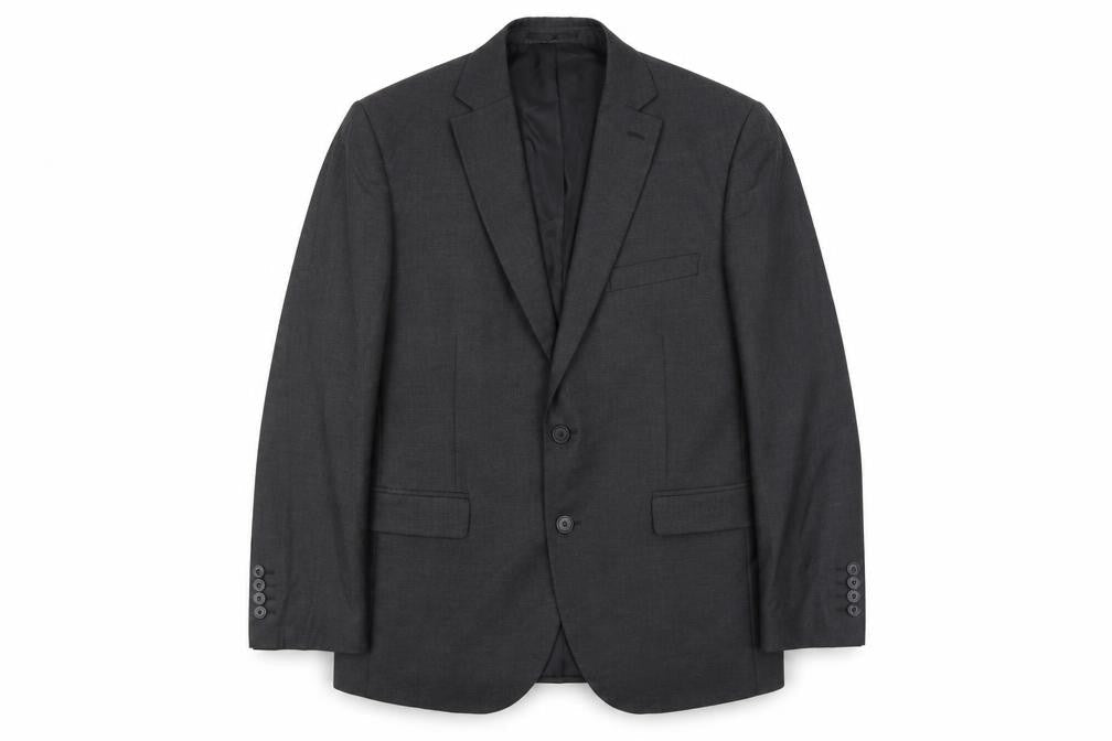 Mens 40 Chest Regular Moss Black Two-Button Suit Jacket