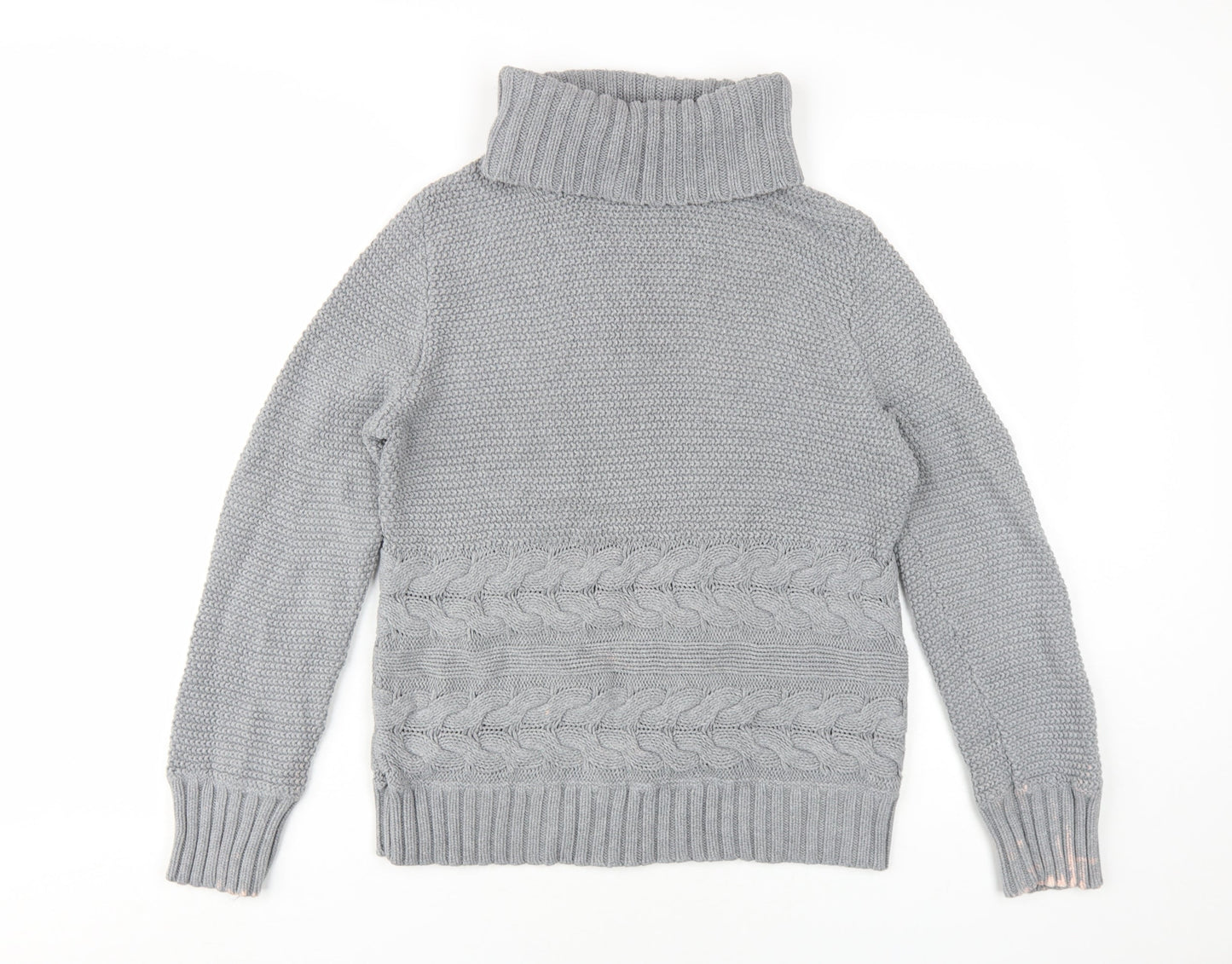 Jones New York Women's Grey Roll Neck Pullover Jumper L