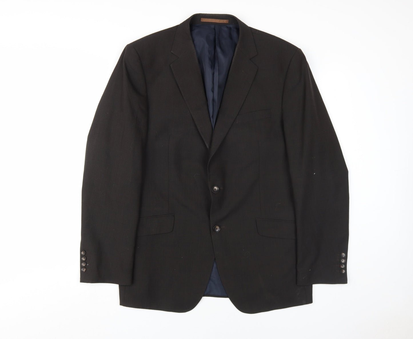 Marks and Spencer Men's Brown Blazer 42R, Two-Button, Single-Vent
