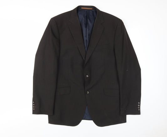 Marks and Spencer Men's Brown Blazer 42R, Two-Button, Single-Vent