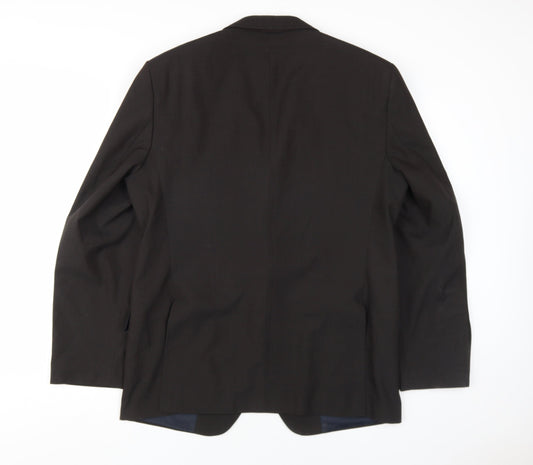 Marks and Spencer Men's Brown Blazer 42R, Two-Button, Single-Vent