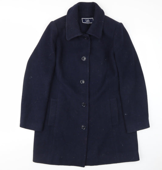 Isle Women's Blue Overcoat Size 12 Regular Fit