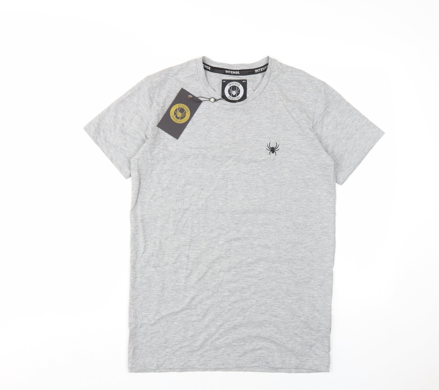 Intense Men's Grey Short Sleeve T-Shirt - Size S